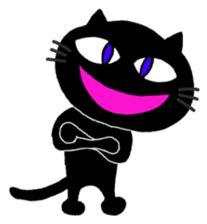 Hilarious black cat sticker #7355007
