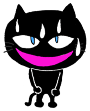 Hilarious black cat sticker #7355008