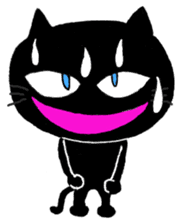 Hilarious black cat sticker #7355008