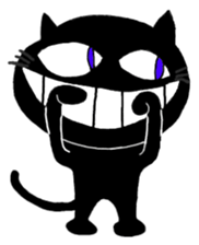 Hilarious black cat sticker #7355009