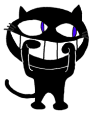 Hilarious black cat sticker #7355009