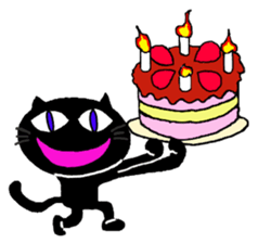 Hilarious black cat sticker #7355010