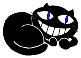 Hilarious black cat sticker #7355012