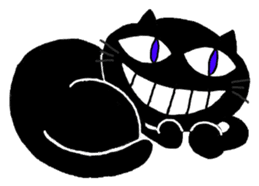 Hilarious black cat sticker #7355012