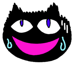 Hilarious black cat sticker #7355014
