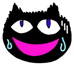 Hilarious black cat sticker #7355014
