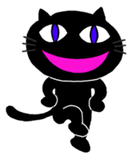 Hilarious black cat sticker #7355015