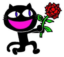 Hilarious black cat sticker #7355016