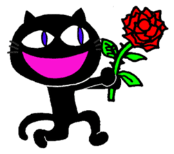 Hilarious black cat sticker #7355016
