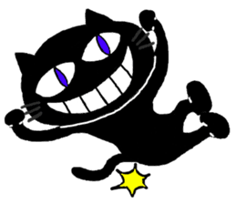 Hilarious black cat sticker #7355017