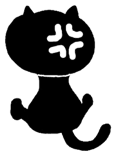 Hilarious black cat sticker #7355020