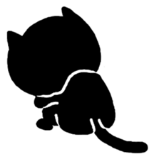 Hilarious black cat sticker #7355021