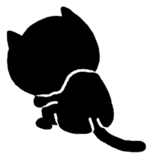 Hilarious black cat sticker #7355021