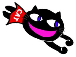 Hilarious black cat sticker #7355026