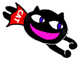 Hilarious black cat sticker #7355026