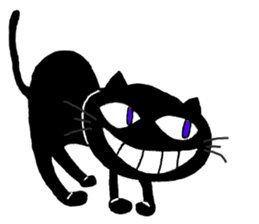 Hilarious black cat sticker #7355027