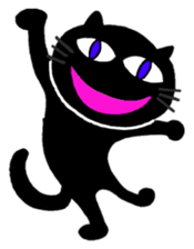 Hilarious black cat sticker #7355028