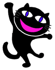 Hilarious black cat sticker #7355028