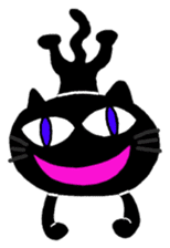 Hilarious black cat sticker #7355029