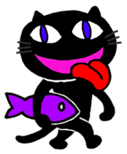 Hilarious black cat sticker #7355030