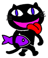 Hilarious black cat sticker #7355030