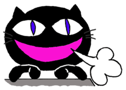 Hilarious black cat sticker #7355031