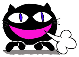 Hilarious black cat sticker #7355031