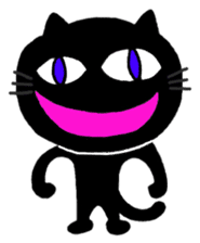 Hilarious black cat sticker #7355033
