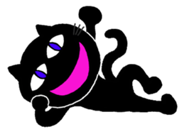 Hilarious black cat sticker #7355034