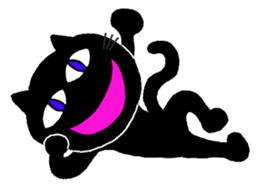 Hilarious black cat sticker #7355034