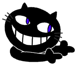 Hilarious black cat sticker #7355035