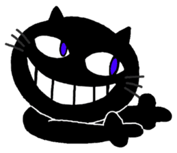 Hilarious black cat sticker #7355035