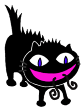 Hilarious black cat sticker #7355036