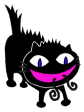 Hilarious black cat sticker #7355036