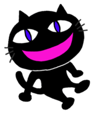 Hilarious black cat sticker #7355038