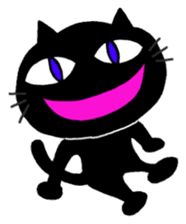 Hilarious black cat sticker #7355038