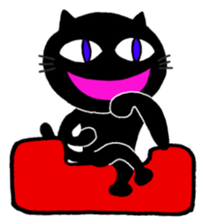 Hilarious black cat sticker #7355039