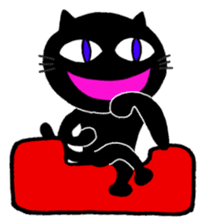 Hilarious black cat sticker #7355039