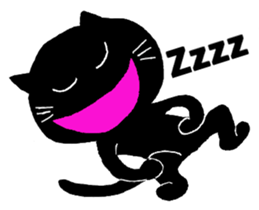 Hilarious black cat sticker #7355041