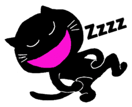 Hilarious black cat sticker #7355041
