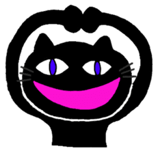 Hilarious black cat sticker #7355042