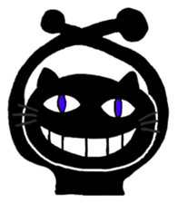 Hilarious black cat sticker #7355043