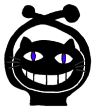 Hilarious black cat sticker #7355043