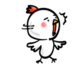 Handwriting style bird, Taiwan & Chinese sticker #7355366