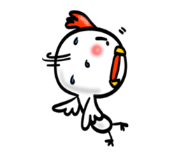 Handwriting style bird, Taiwan & Chinese sticker #7355394