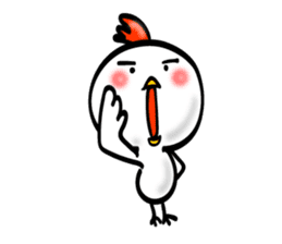 Handwriting style bird, Taiwan & Chinese sticker #7355395