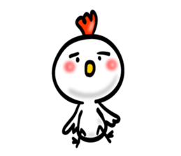 Handwriting style bird, Taiwan & Chinese sticker #7355400