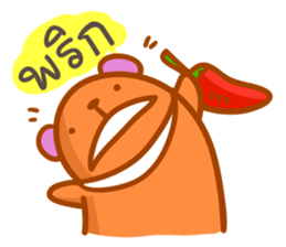 orange Bear puppet 2 sticker #7355527