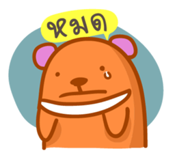 orange Bear puppet 2 sticker #7355532