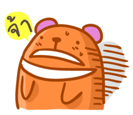 orange Bear puppet 2 sticker #7355533